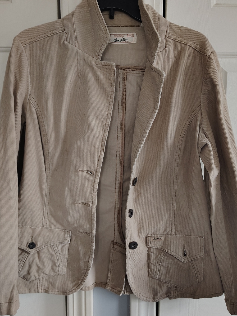 Levi Strauss Riders by Lee Light Beige/Tan Corduroy Blazer Jacket M